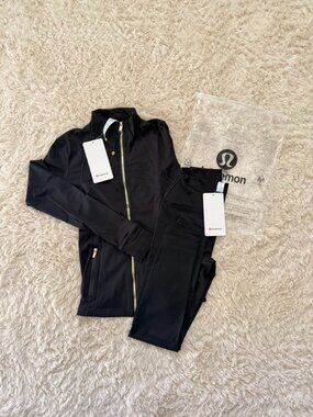 Lululemon Define Jacket Black Gold Zipper NWT Small